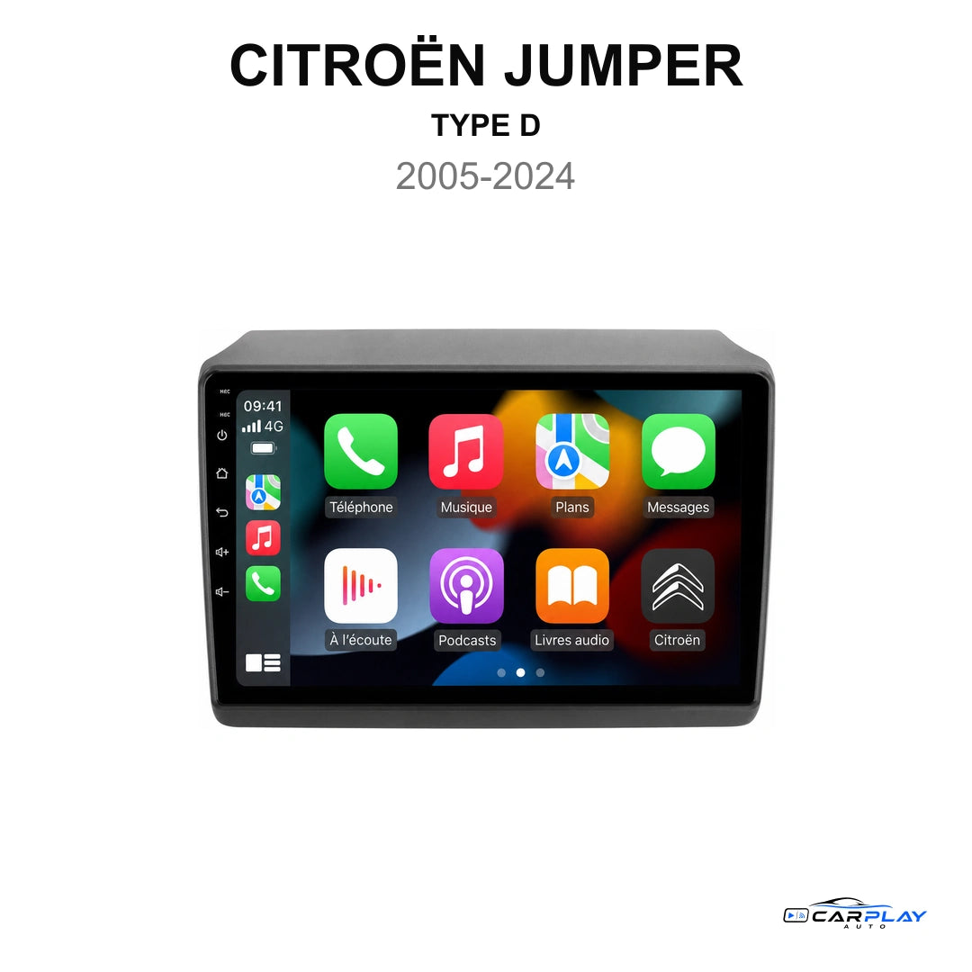 Écran CarPlay compatible avec Citroën JUMPER [2005-2024] TYPE D