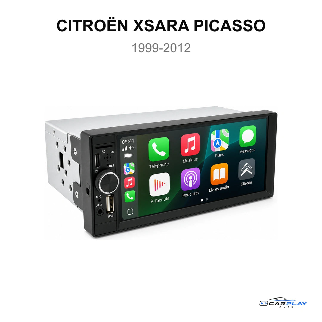 Écran CarPlay compatible avec Citroën Xsara Picasso [1999-2012]