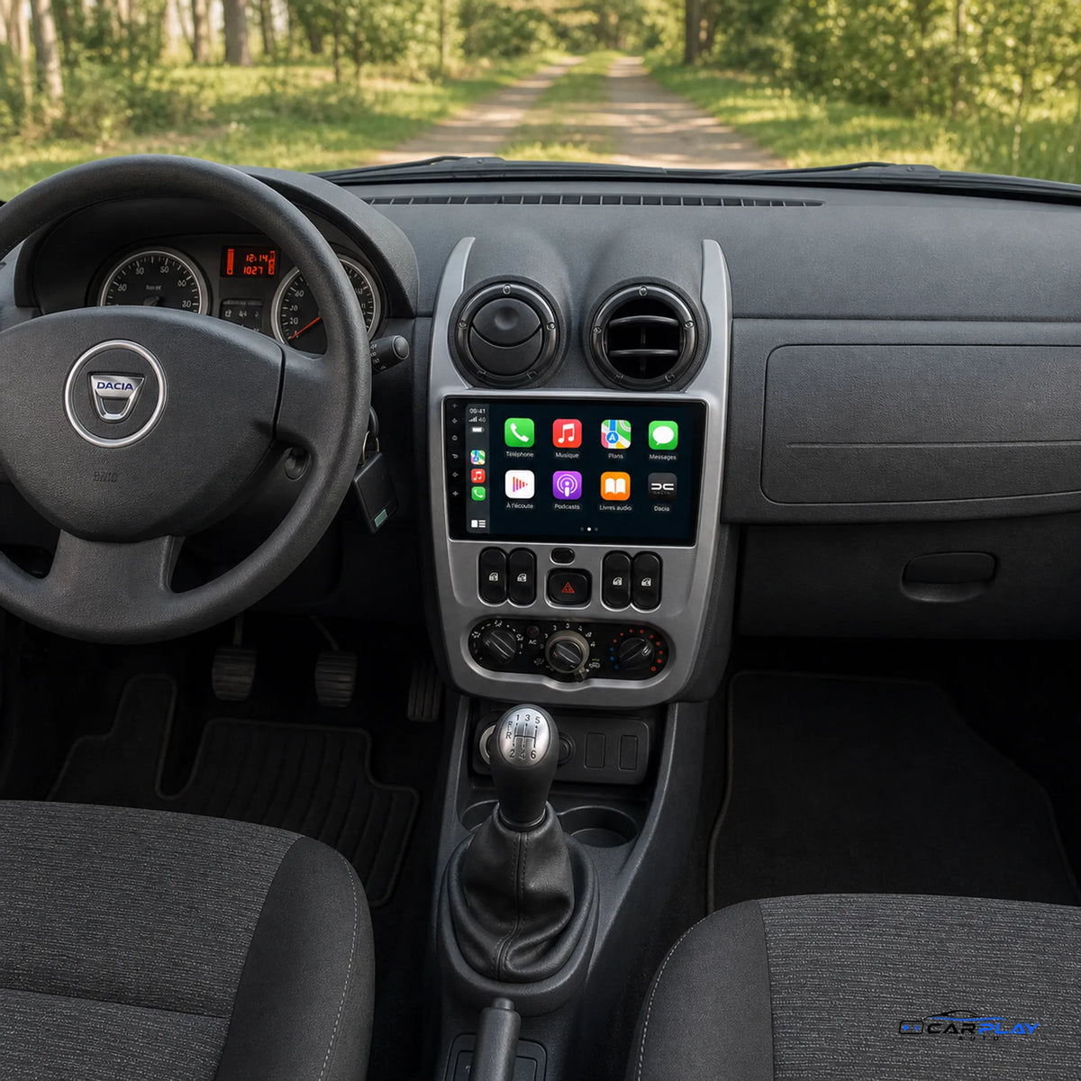 Écran CarPlay compatible avec Dacia Duster [2009-2012] TYPE A
