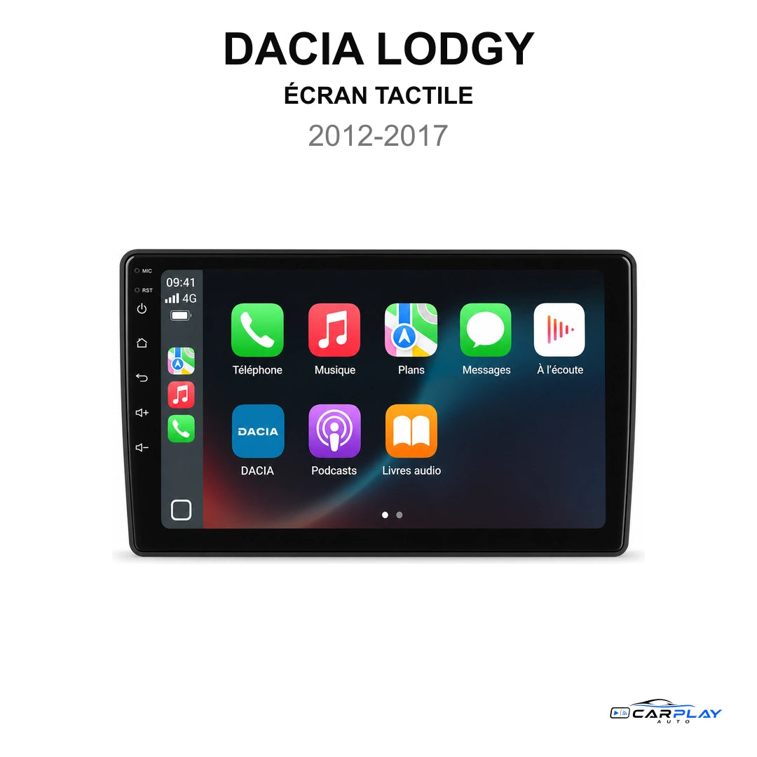 Écran CarPlay compatible avec Dacia Lodgy [2012-2017] - Écran tactile