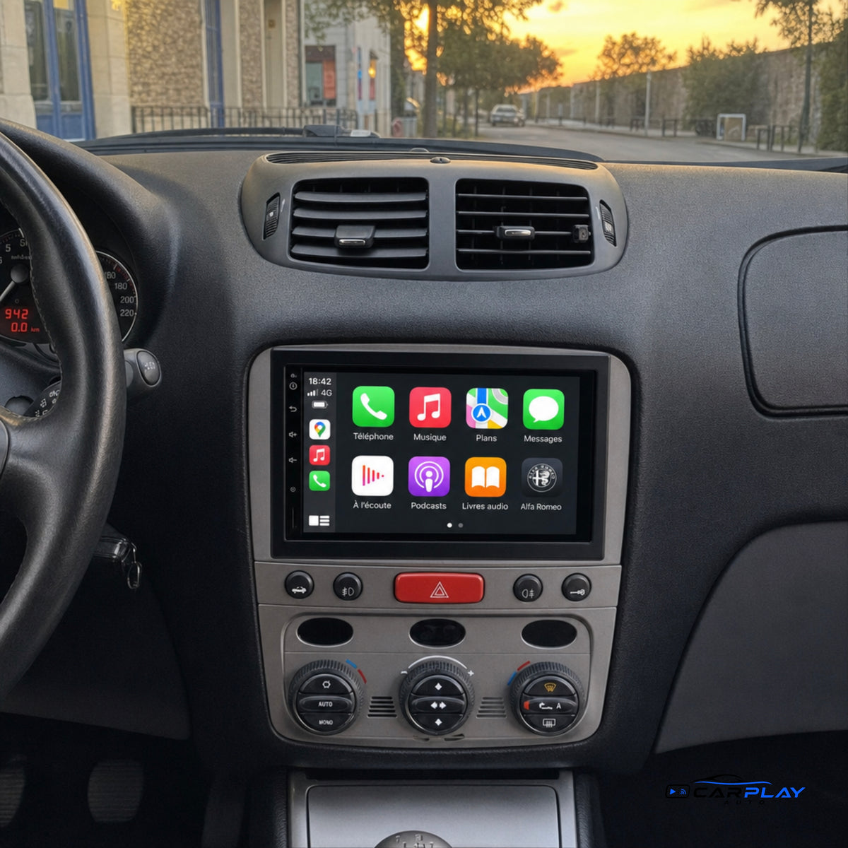 Écran CarPlay compatible avec Alfa Romeo 147 [2000-2010]