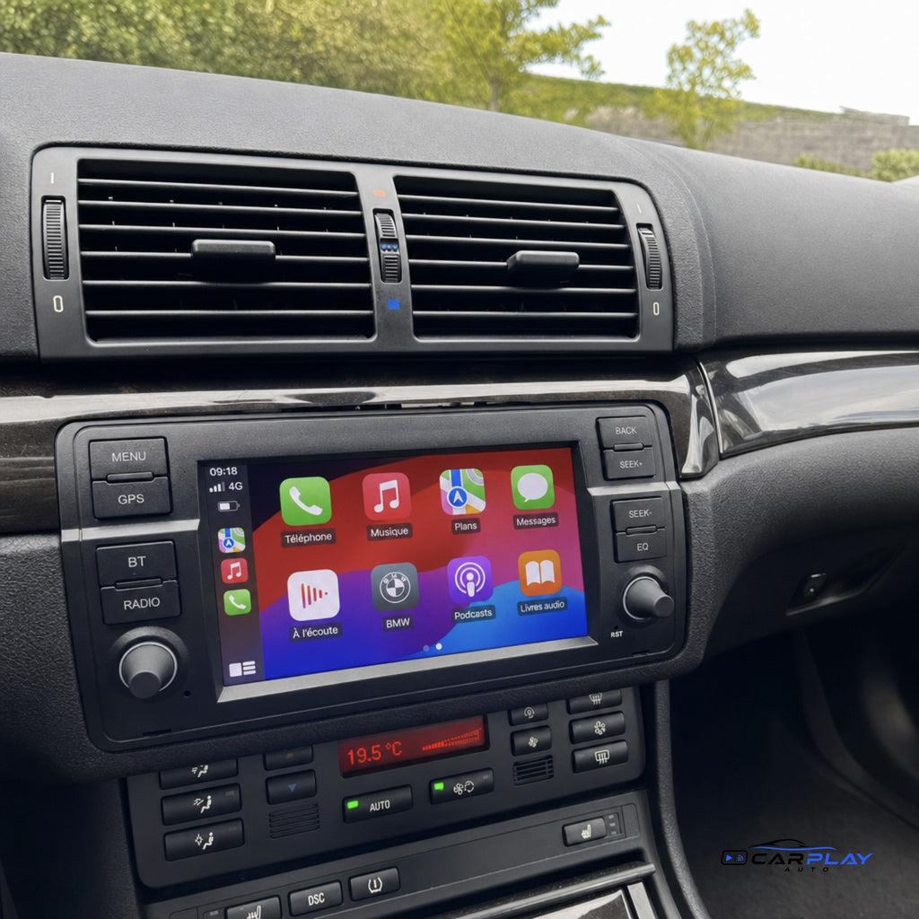 Écran CarPlay compatible avec BMW Série 3 [1998-2006] E46 - Style d'origine