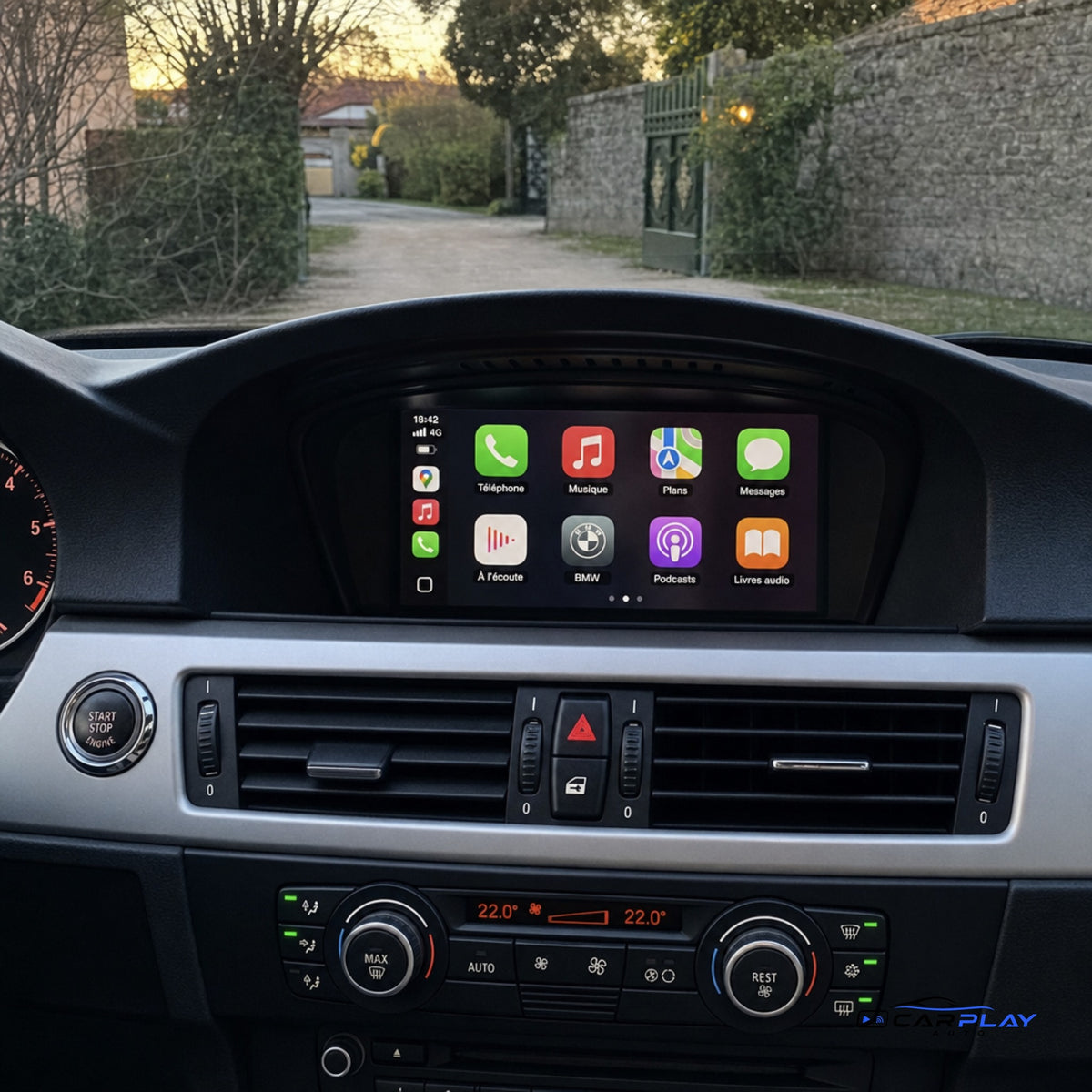 Écran CarPlay compatible avec BMW Série 3 [2005-2012] E90 / E91 / E92 / E93 - Type B (CIC - 4 PIN)