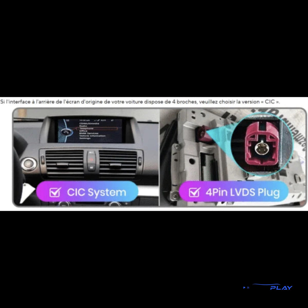 Écran CarPlay compatible avec BMW X5 [2007-2010] E70 - CIC (4 PIN)