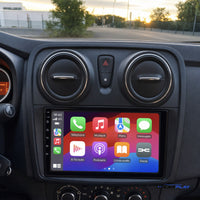 Écran CarPlay compatible avec Dacia Logan 2 [2014-2019] - Aérations rondes