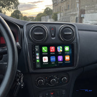 Écran CarPlay compatible avec Dacia Sandero 2 [2014-2019] - Aérations rondes