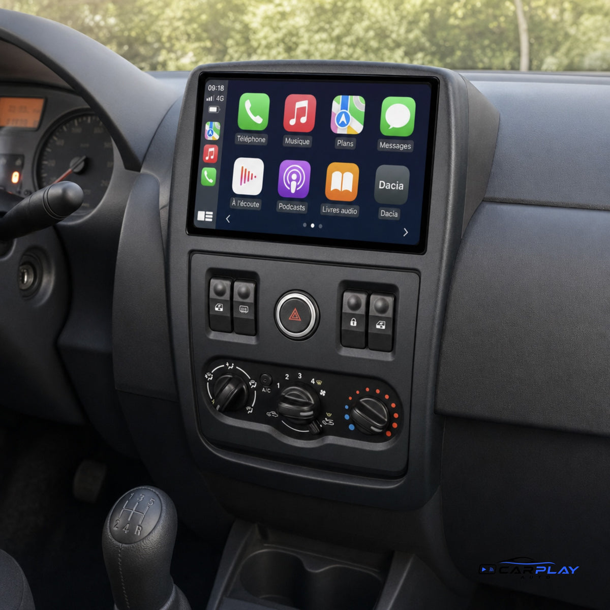 Écran CarPlay compatible avec Dacia Sandero [2009-2012] Type A