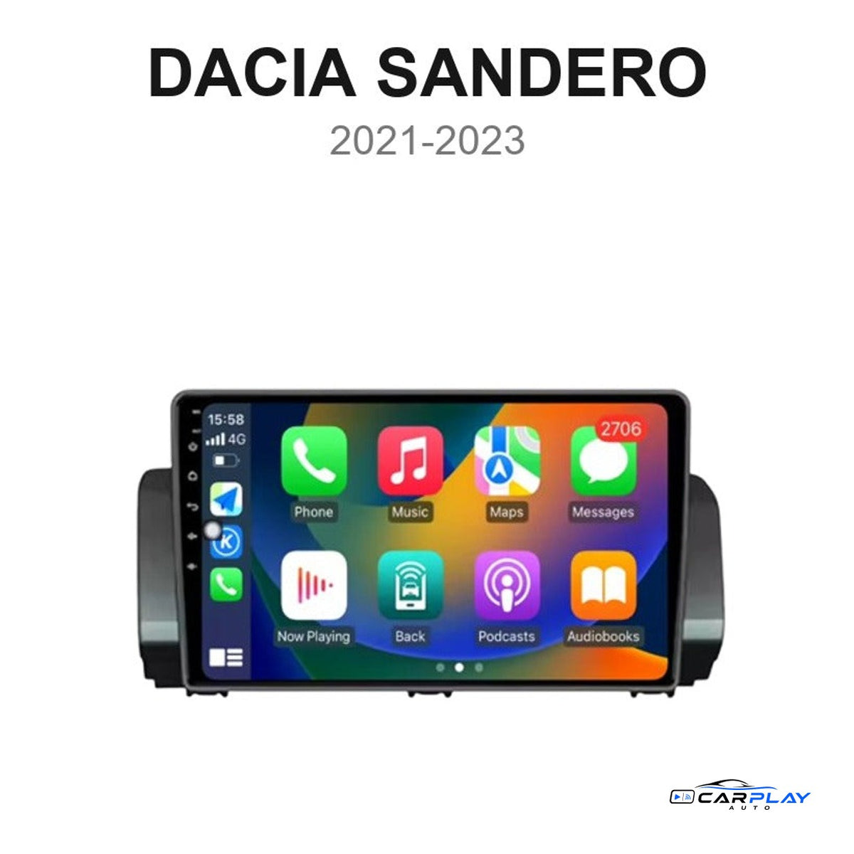 Écran CarPlay compatible avec Dacia Sandero [2021-2023]