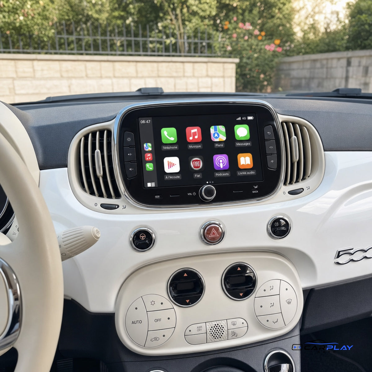 Écran CarPlay compatible avec Fiat 500 2 [2016-2019]
