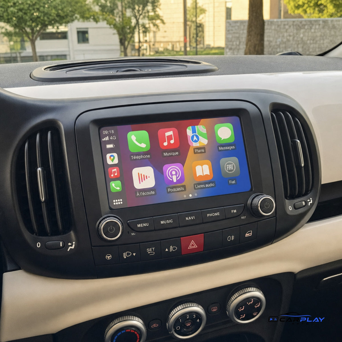 Écran CarPlay compatible avec Fiat 500L [2013-2019] - Style d'origine