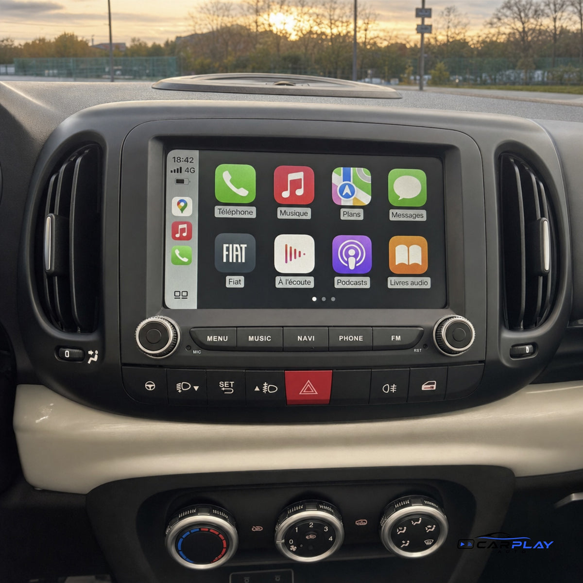 Écran CarPlay compatible avec Fiat 500L [2013-2019] - Style d'origine