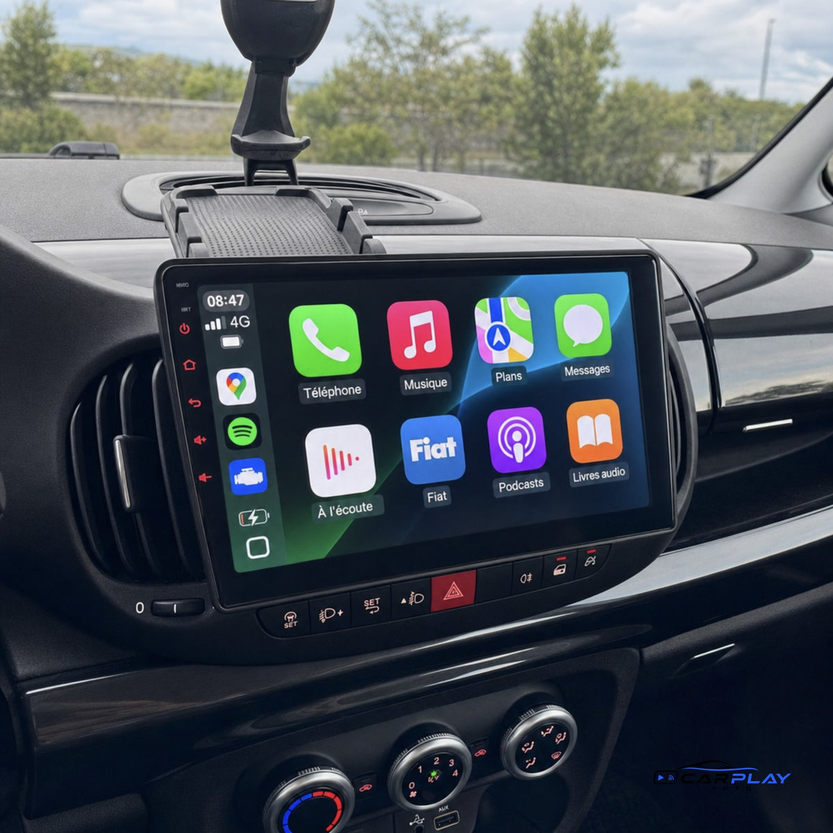 Écran CarPlay compatible avec Fiat 500L [2013-2019] - Version grand écran