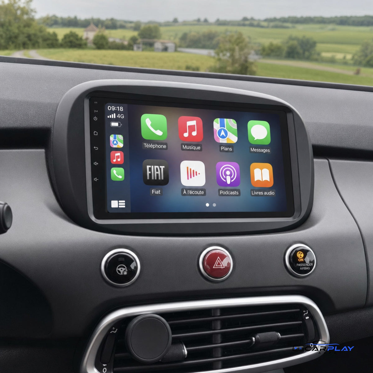 Écran CarPlay compatible avec Fiat 500X [2014-2020]