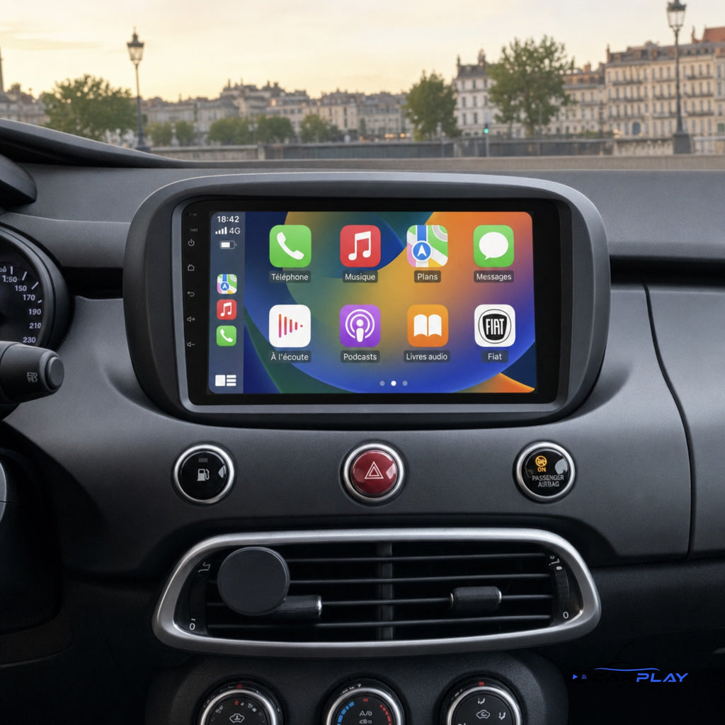 Écran CarPlay compatible avec Fiat 500X [2014-2020]
