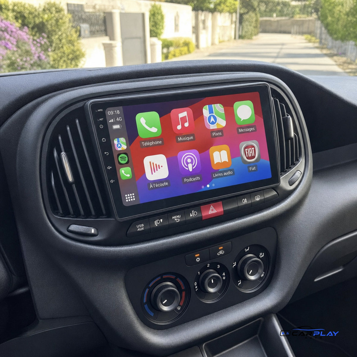 Écran CarPlay compatible avec Fiat Doblo [2015-2019]