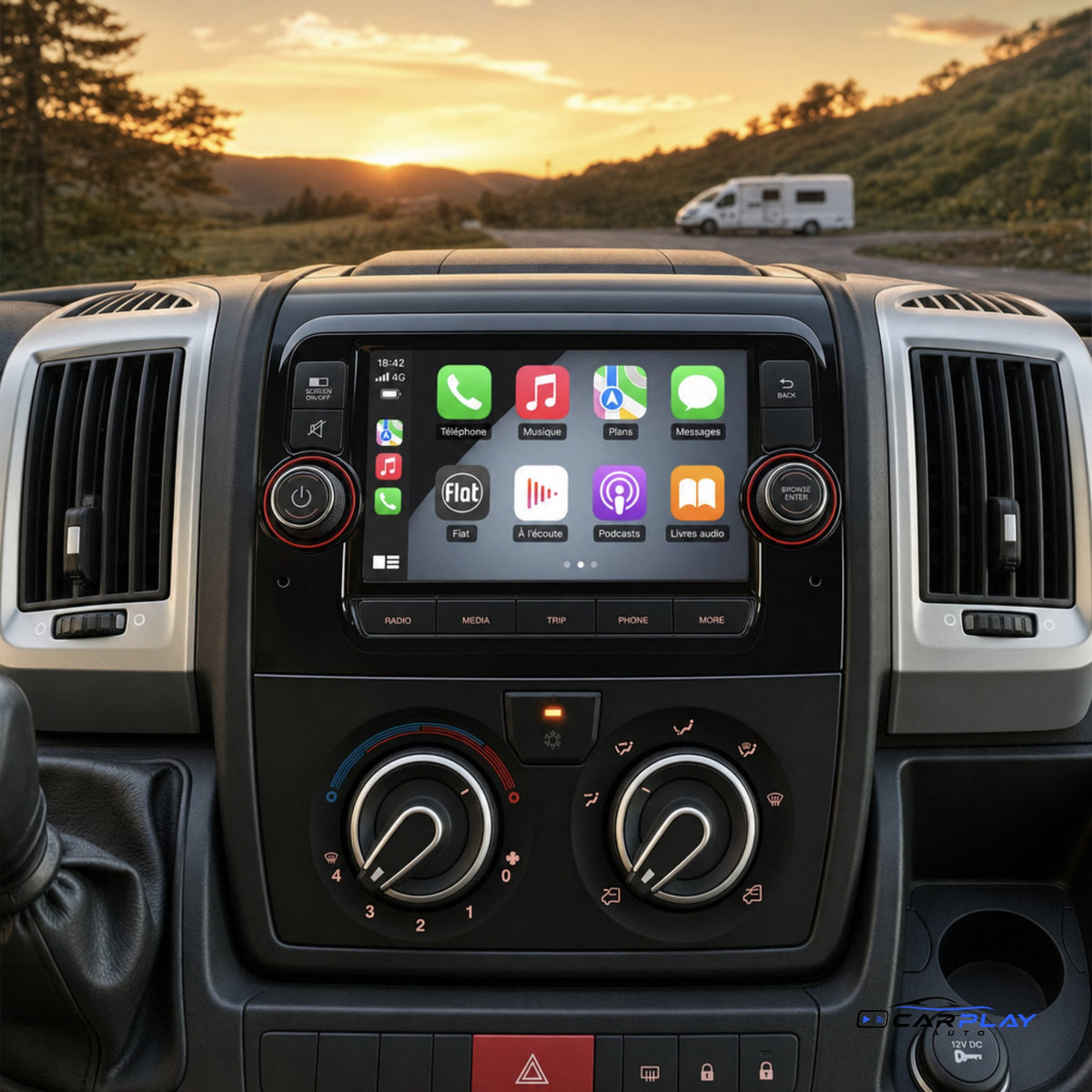 Écran CarPlay compatible avec Fiat Ducato [2005-2024] Type B