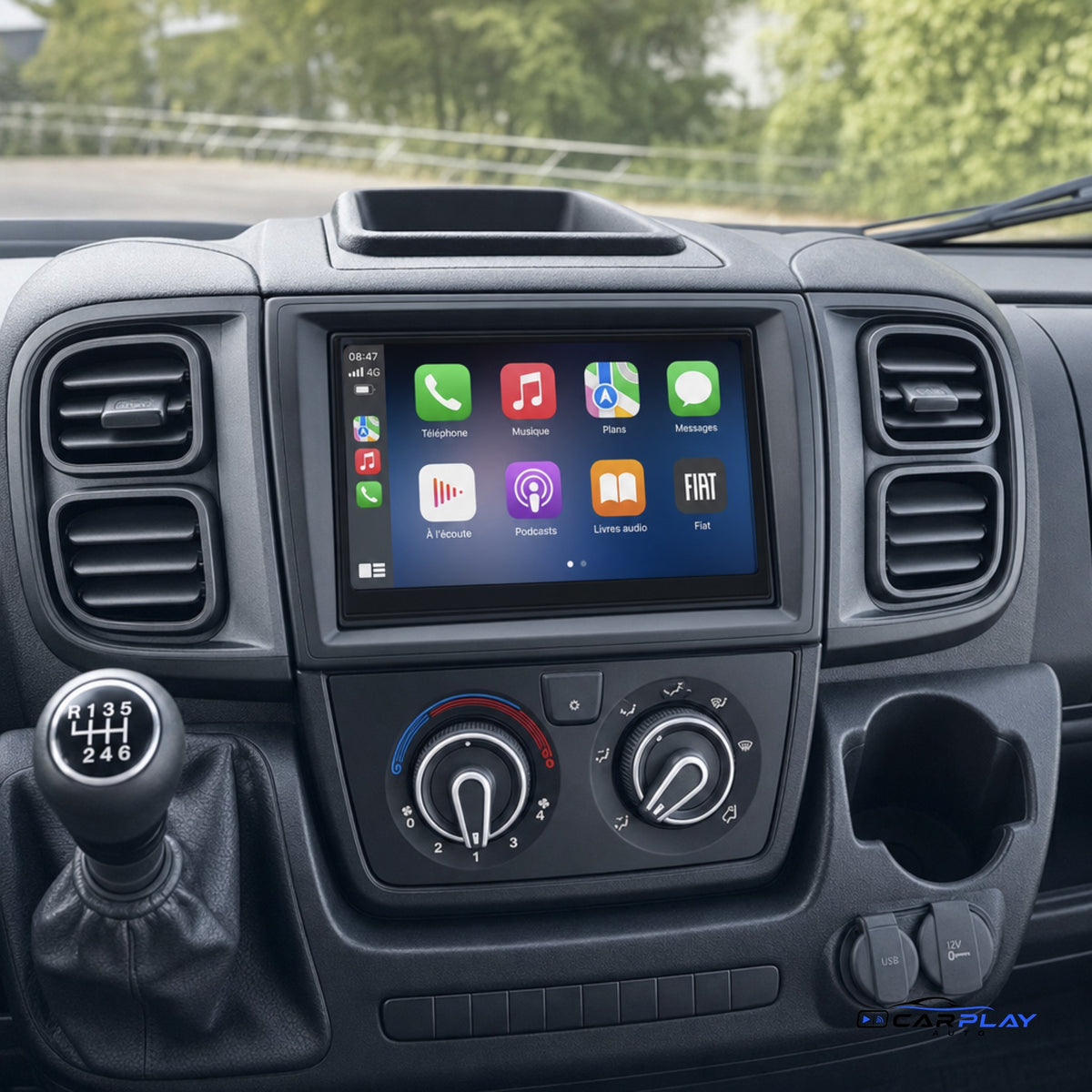 Écran CarPlay compatible avec Fiat DUCATO [2005-2024] TYPE C