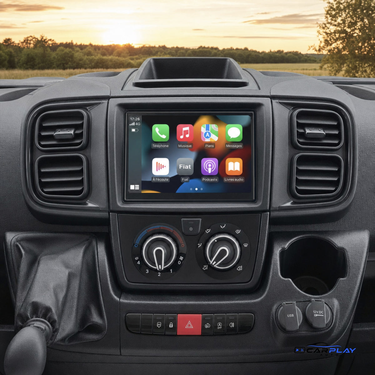 Écran CarPlay compatible avec Fiat DUCATO [2005-2024] TYPE C