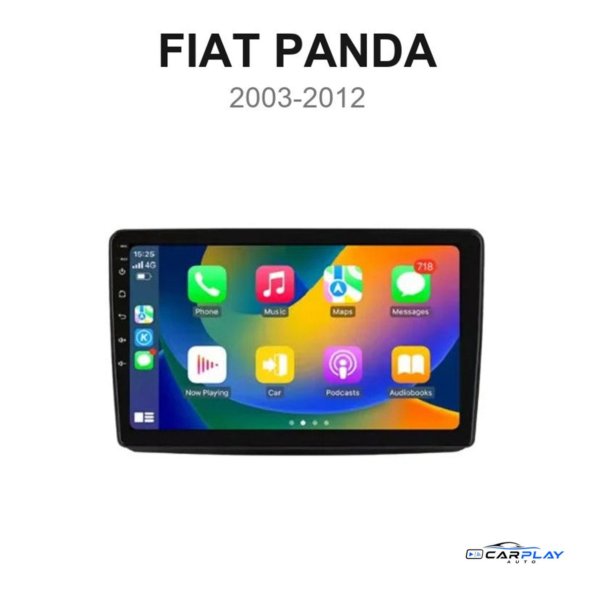 Écran CarPlay compatible avec Fiat Panda [2003-2012]