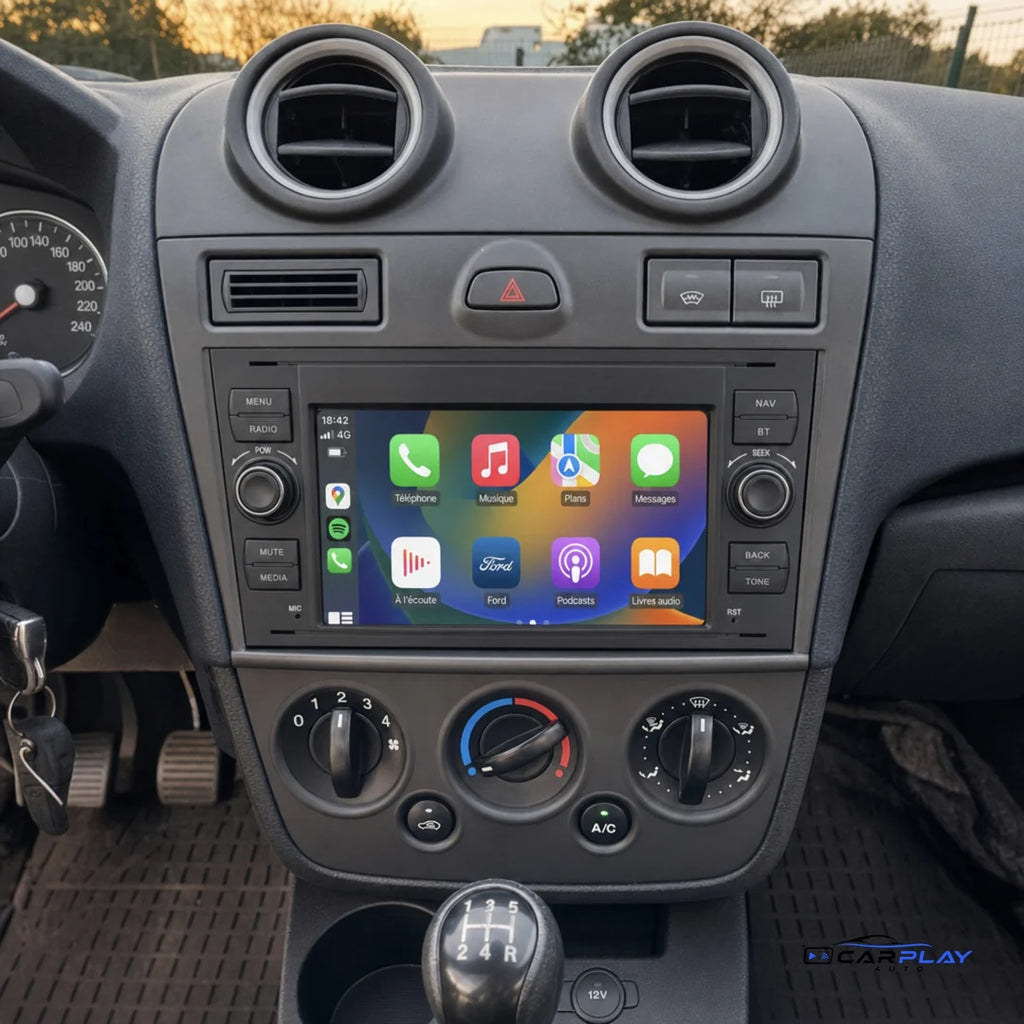 Écran CarPlay compatible avec Ford C-max [2004-2011] Noir