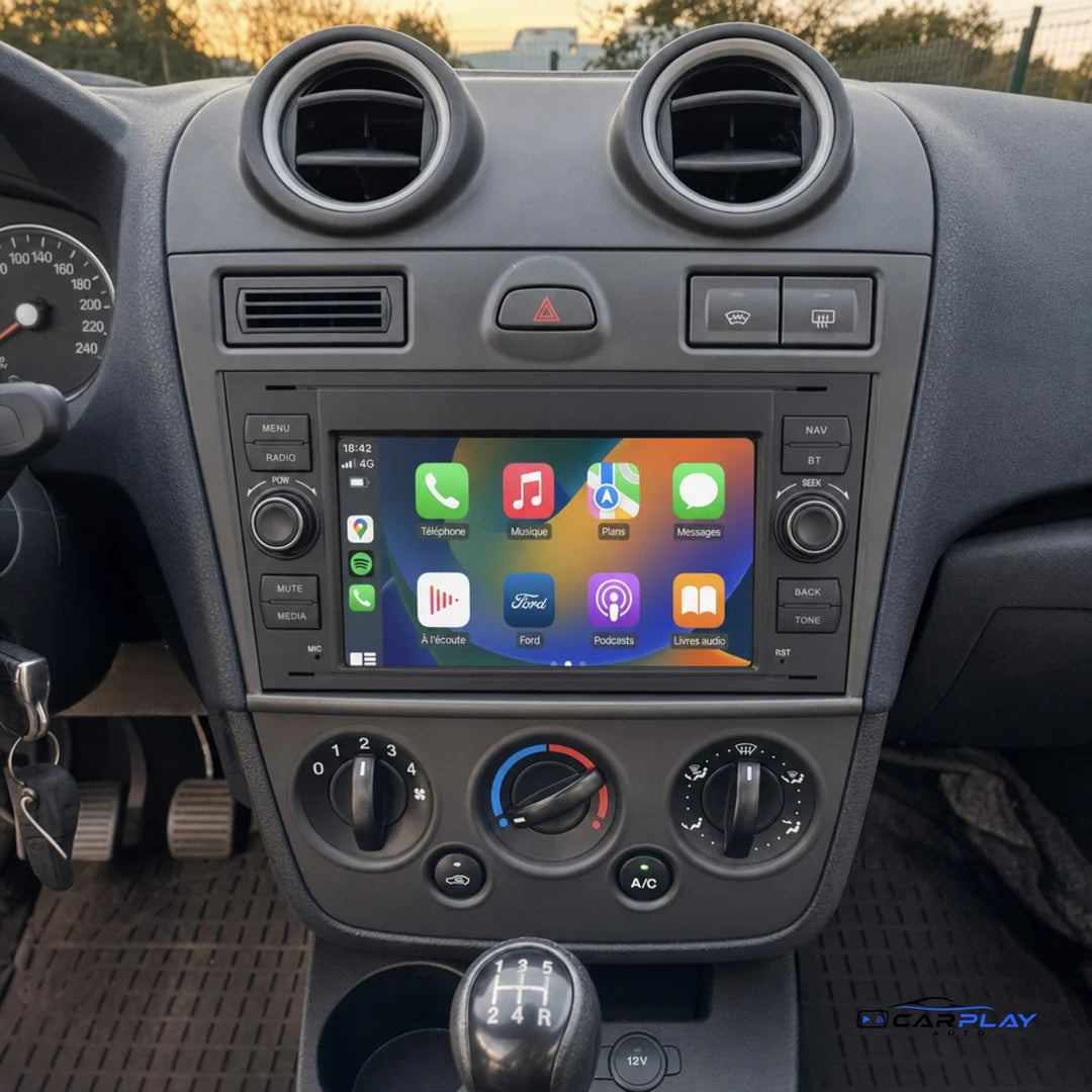 Écran CarPlay compatible avec Ford C-max [2004-2011] Noir