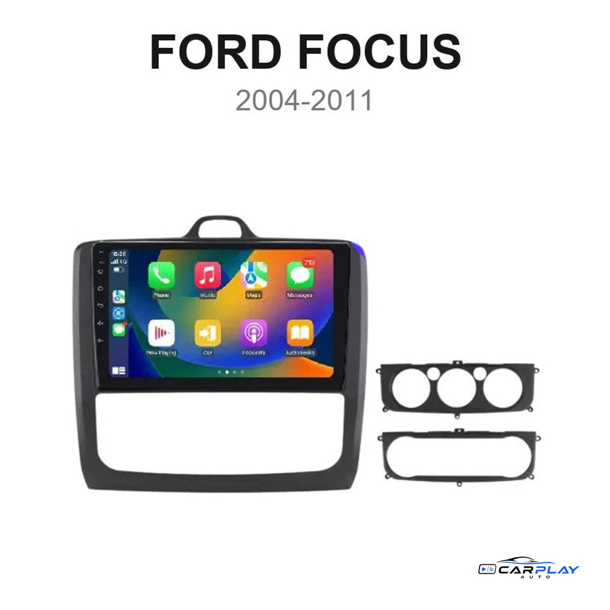 Écran CarPlay compatible avec Ford Focus [2004-2011] - Noir