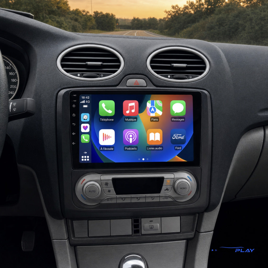 Écran CarPlay compatible avec Ford Focus [2004-2011] - Noir