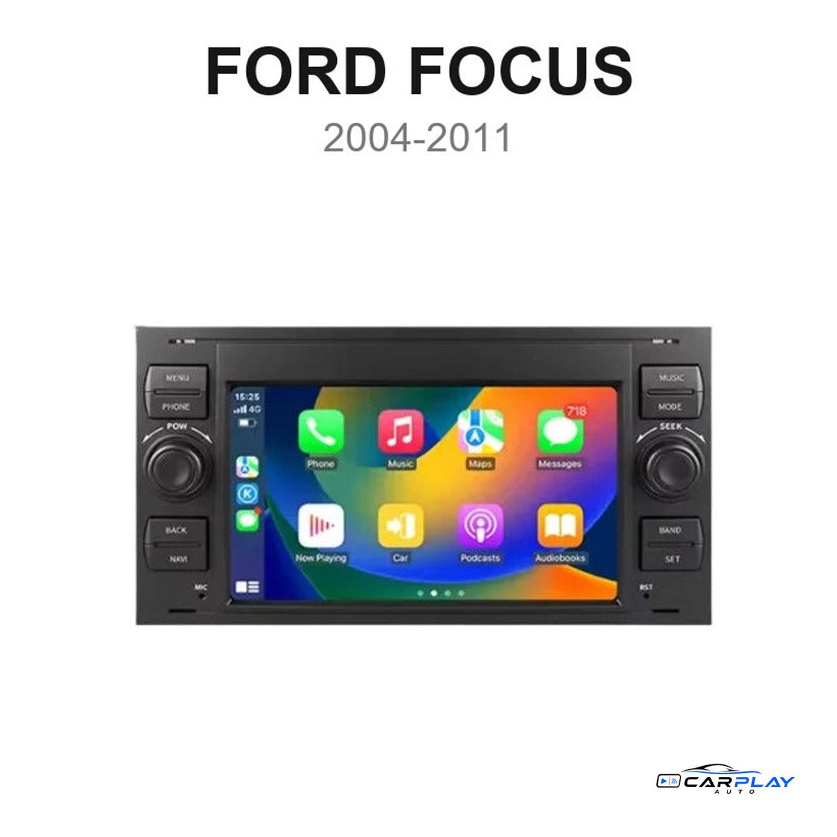 Écran CarPlay compatible avec Ford Focus [2004-2011] - Noir - Style d'origine