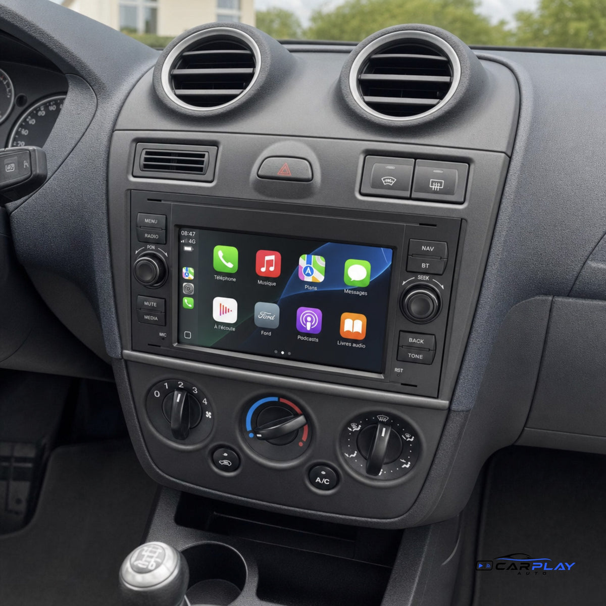 Écran CarPlay compatible avec Ford Focus [2004-2011] - Noir - Style d'origine