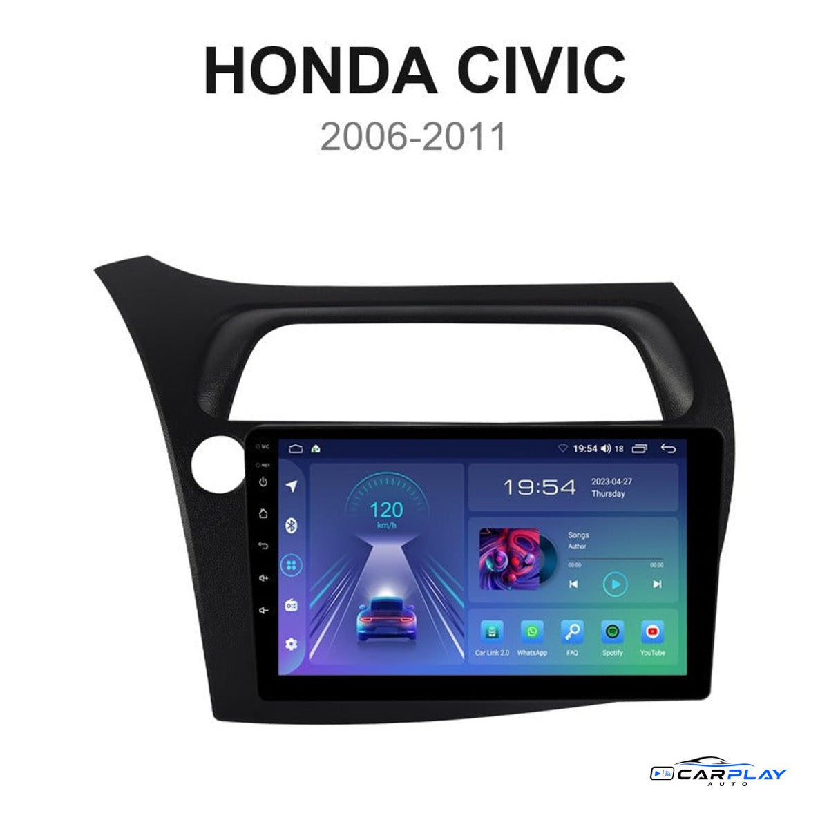 Écran CarPlay compatible avec Honda Civic [2006-2011] Type A