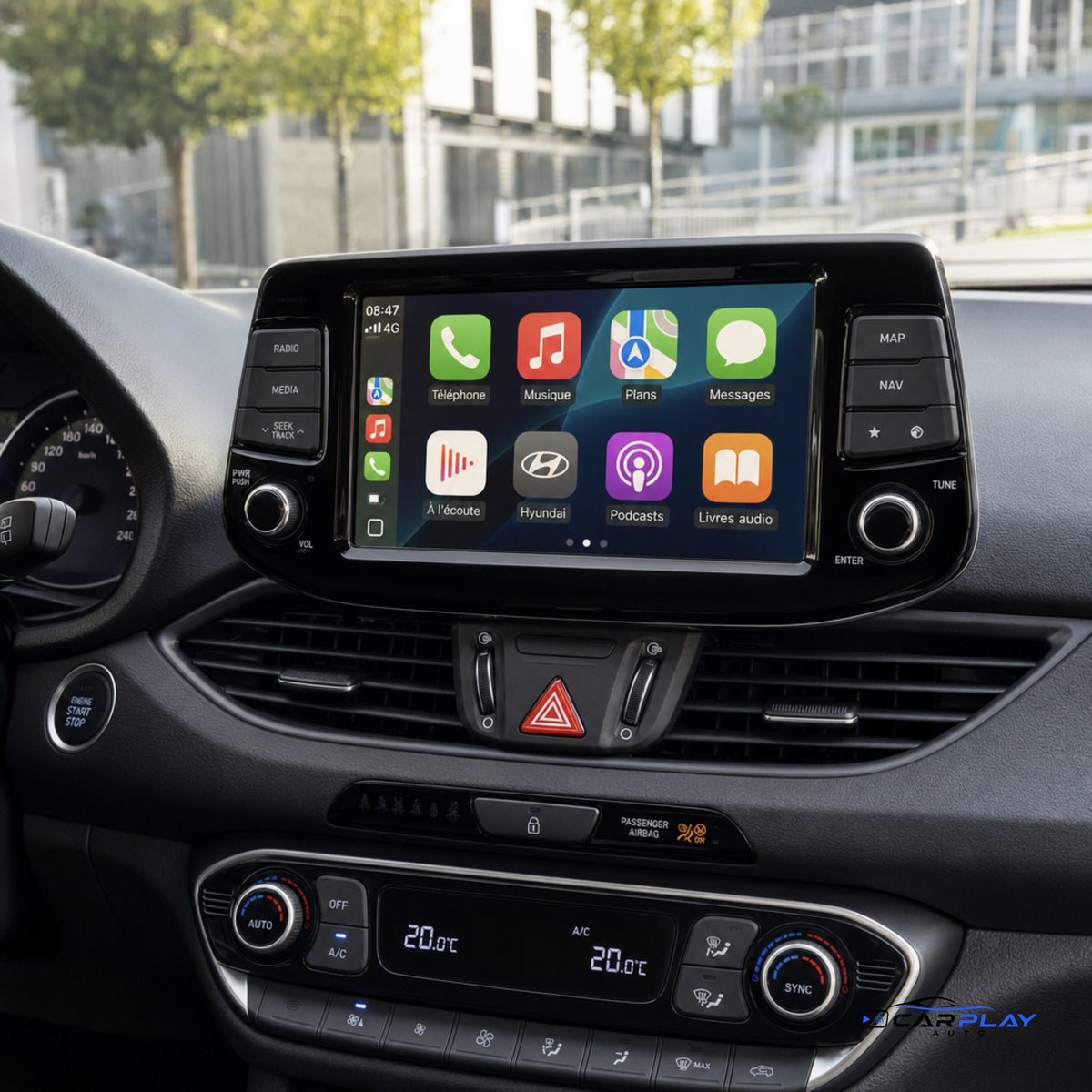 Écran CarPlay compatible avec Hyundai i30 [2017-2019]