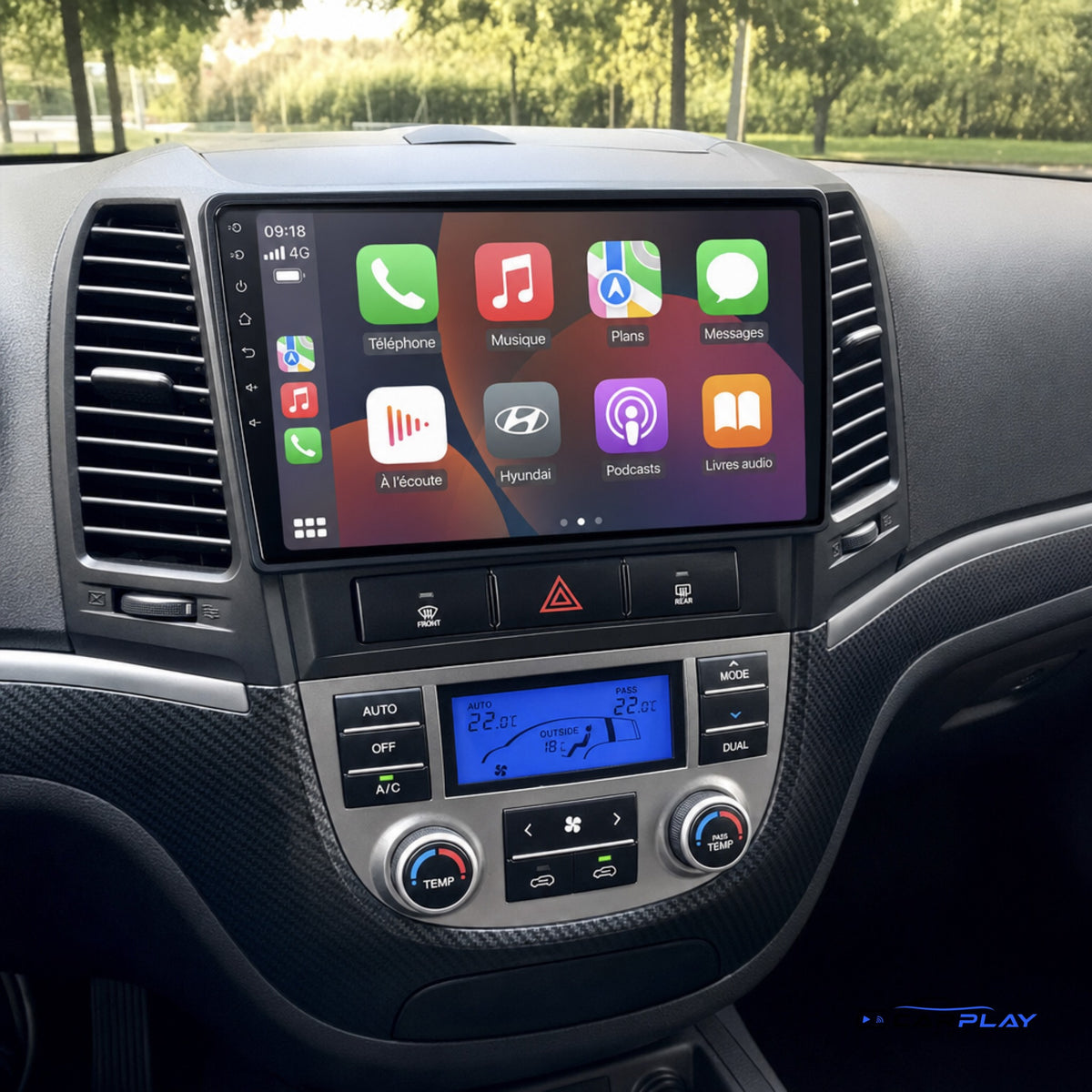 Écran CarPlay compatible avec Hyundai Santa Fe [2006-2012]