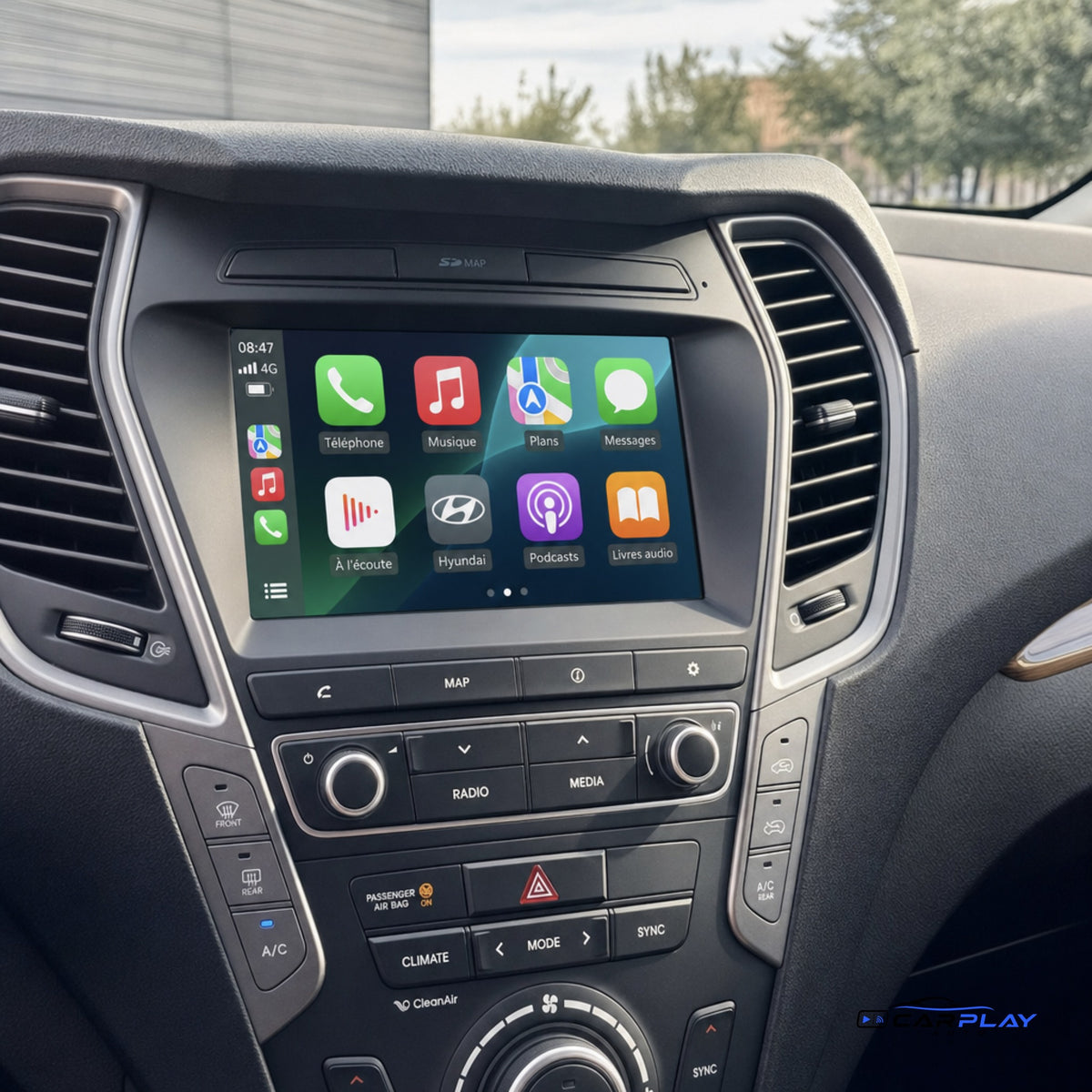 Écran CarPlay compatible avec Hyundai Santa Fe [2013-2017]