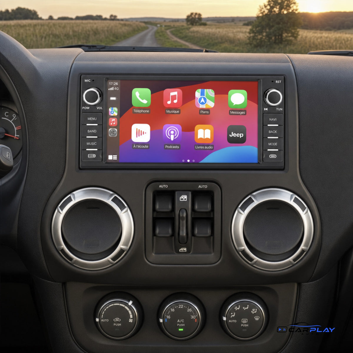 Écran CarPlay compatible avec Jeep Grand Cherokee [2008-2010]