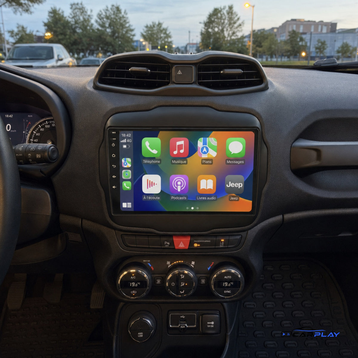 Écran CarPlay compatible avec Jeep Renegade [2016-2020]