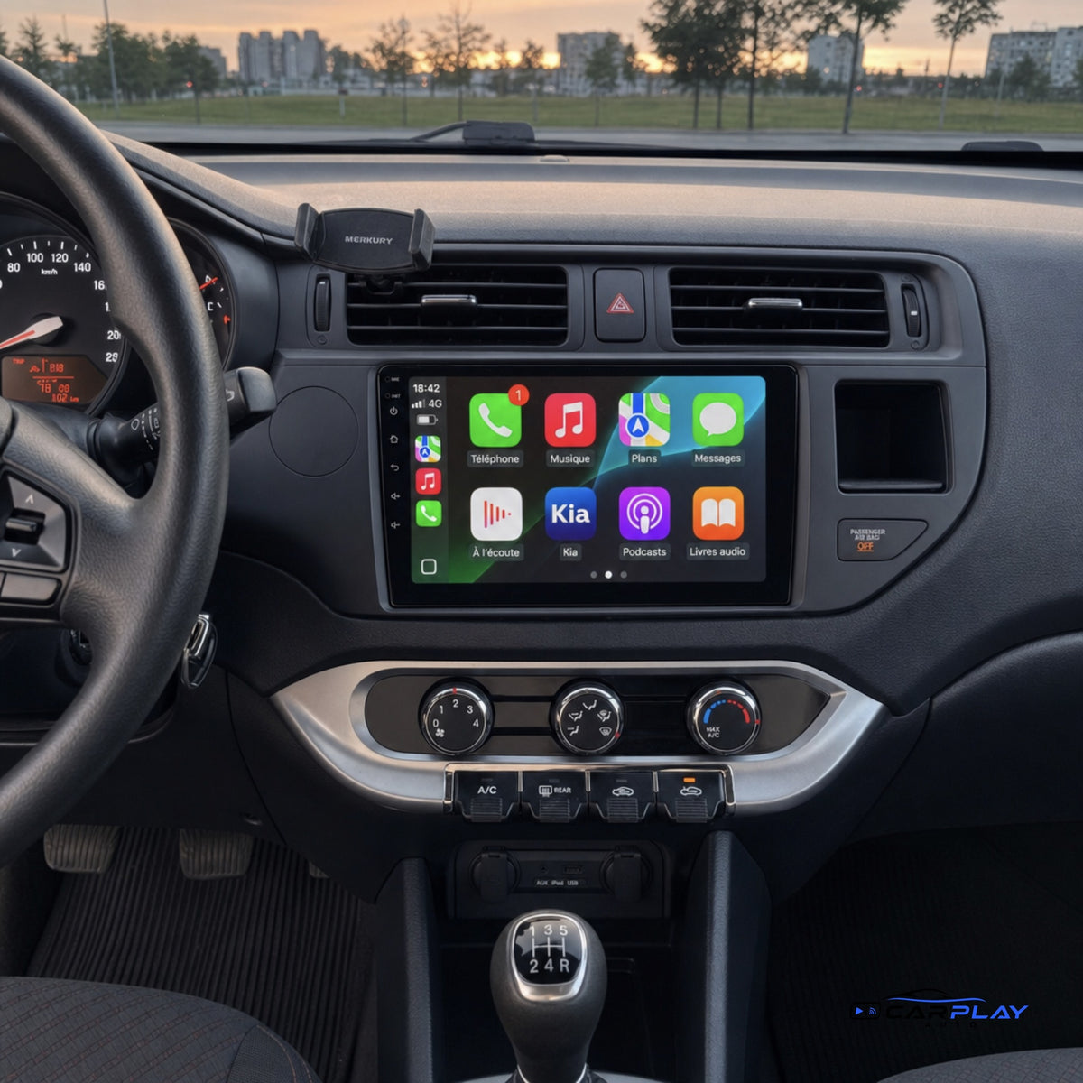 Écran CarPlay compatible avec Kia Rio 3 [2011-2015]