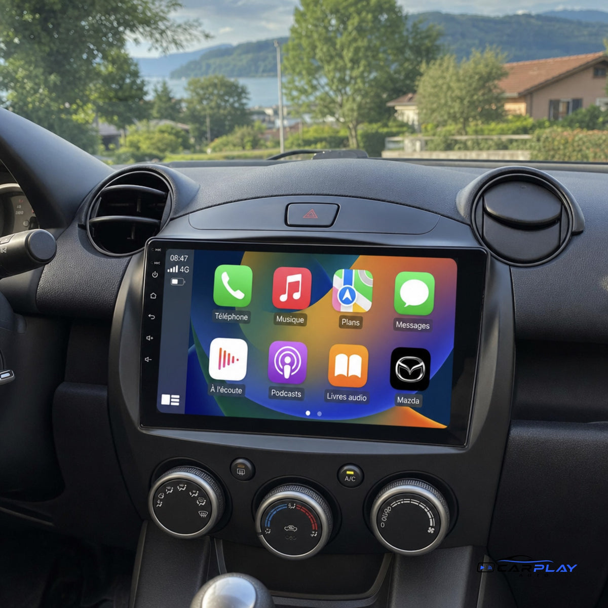 Écran CarPlay compatible avec Mazda 2 [2007-2014]
