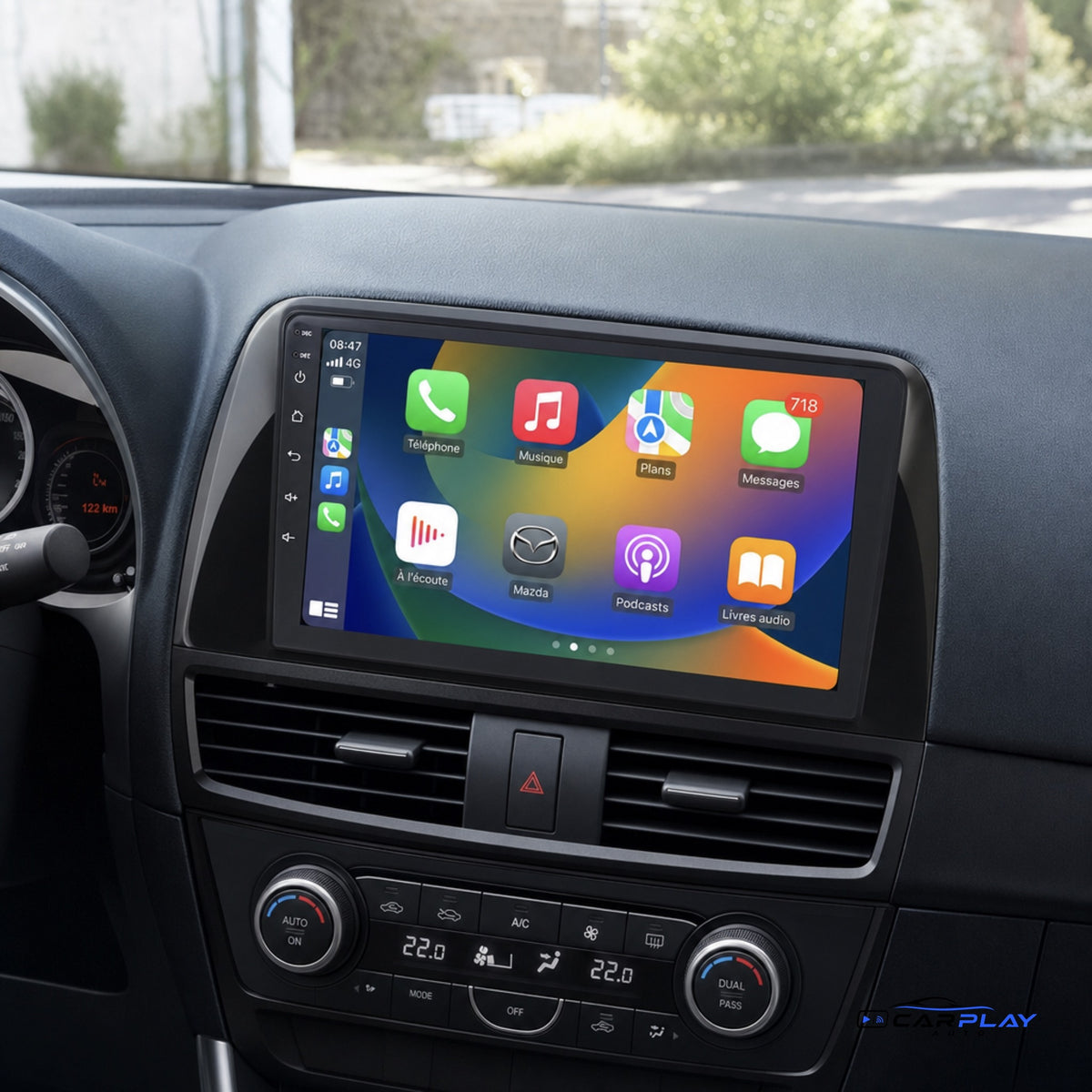 Écran CarPlay compatible avec Mazda CX-5 [2012-2015] - Type A (sans GPS d'origine)