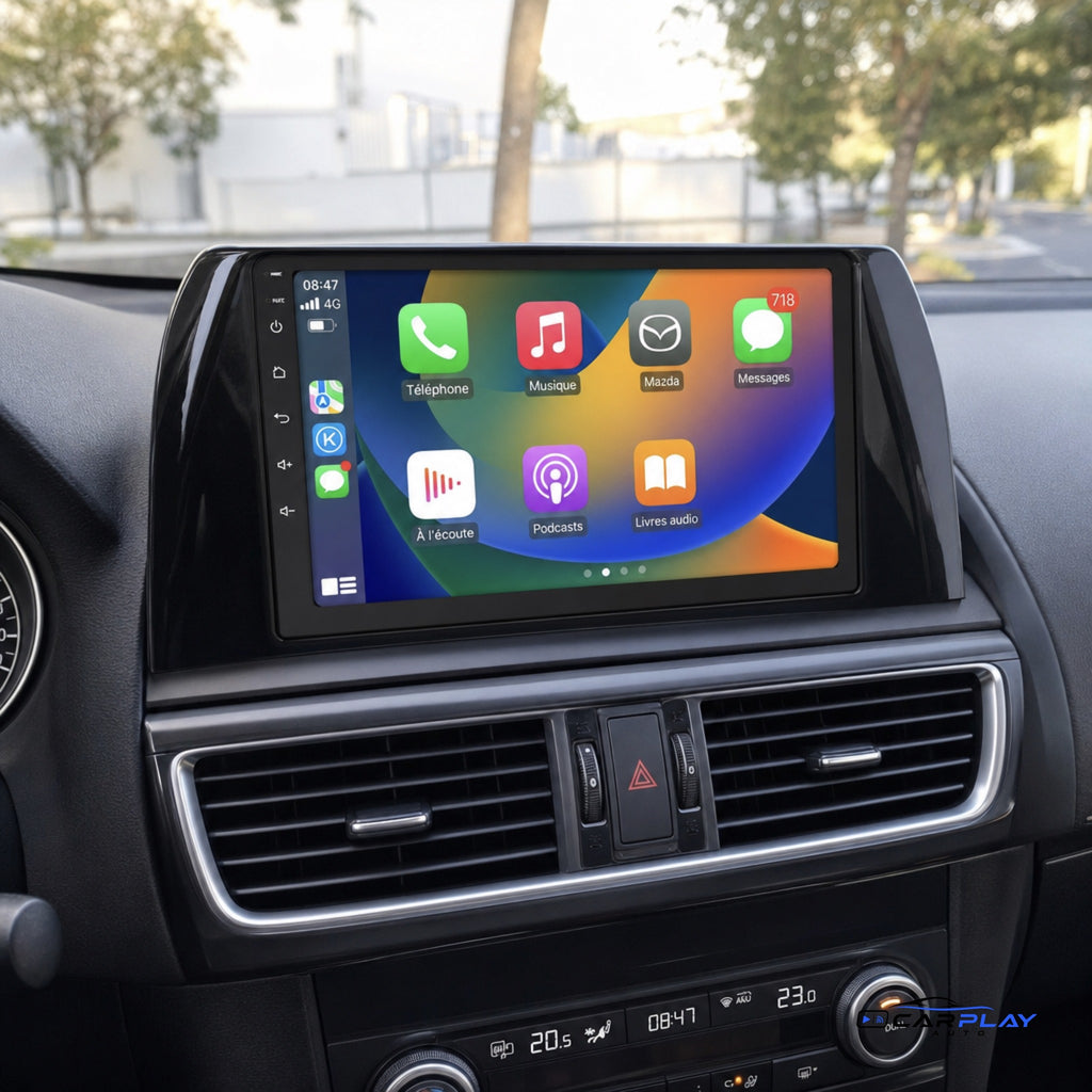 Écran CarPlay compatible avec Mazda CX-5 [2012-2015] - Type C (avec GPS d'origine, sans boutons latéraux)