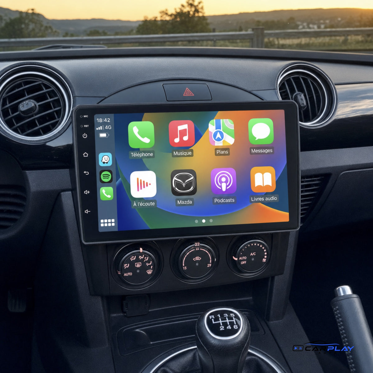 Écran CarPlay compatible avec Mazda MX-5 [2005-2015]