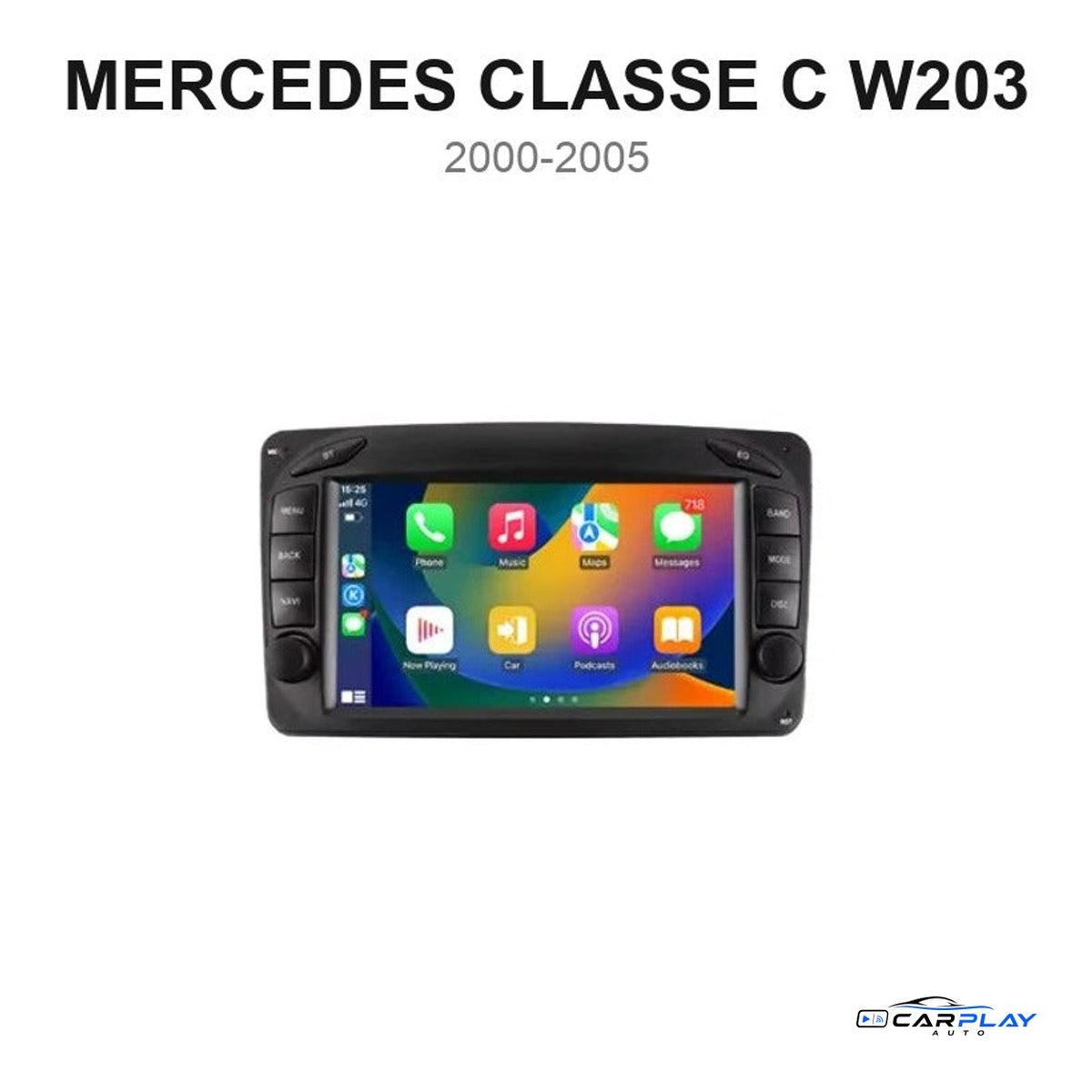 Écran CarPlay compatible avec Mercedes Classe C W203 [2000-2005] Style d'origine