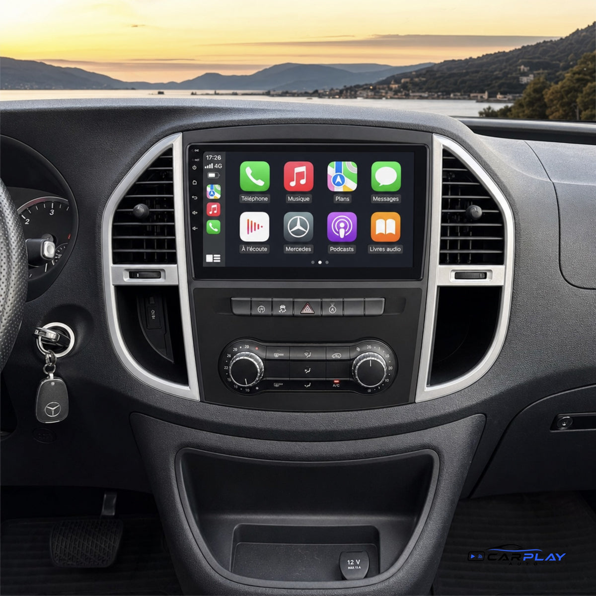 Écran CarPlay compatible avec Mercedes Vito W447 [2014-2020]