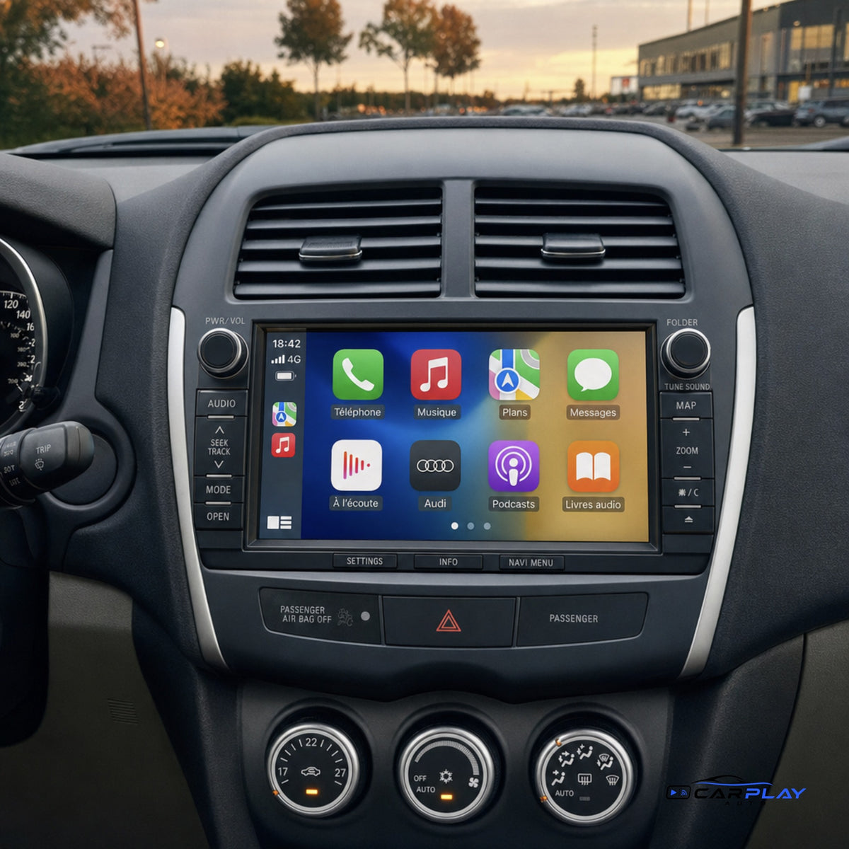 Écran CarPlay compatible avec Mitsubishi ASX [2010-2018] Audio classique