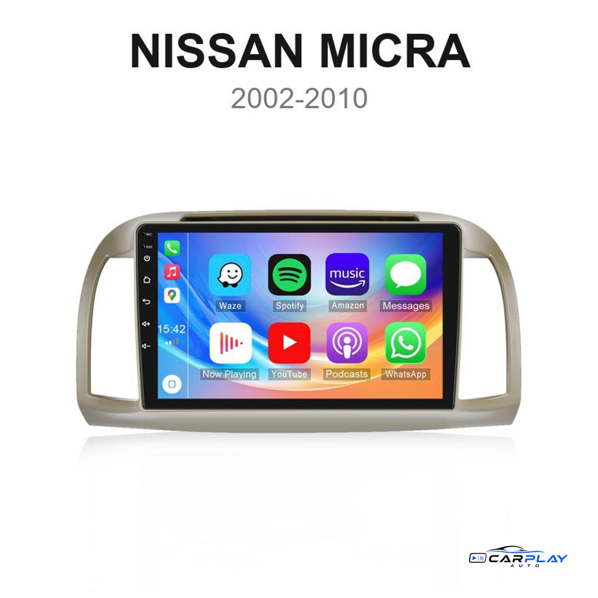 Écran CarPlay compatible avec Nissan Micra [2002-2010]