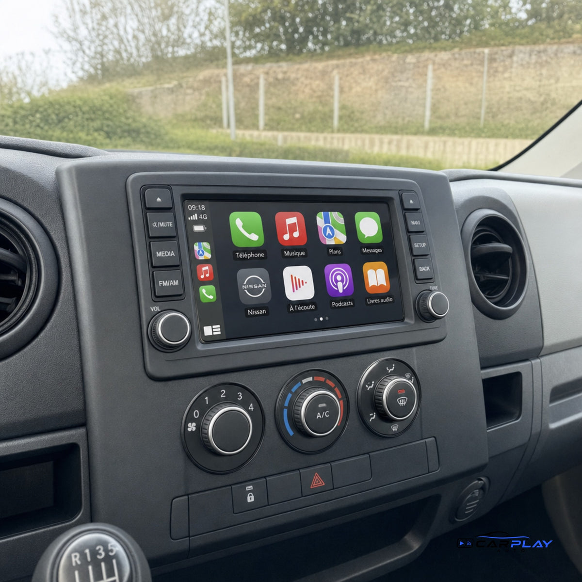 Écran CarPlay compatible avec Nissan NV400 [2010-2021]