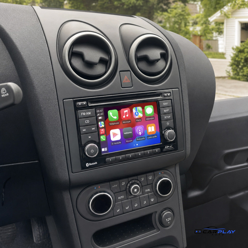 Écran CarPlay compatible avec Nissan Qashqai [2006-2013] Avec GPS d'origine