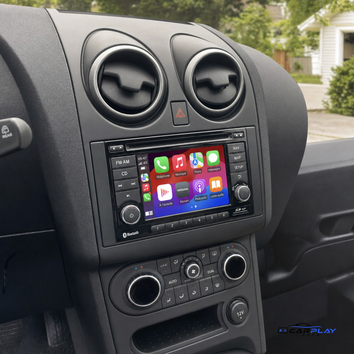 Écran CarPlay compatible avec Nissan Qashqai [2006-2013] Avec GPS d'origine