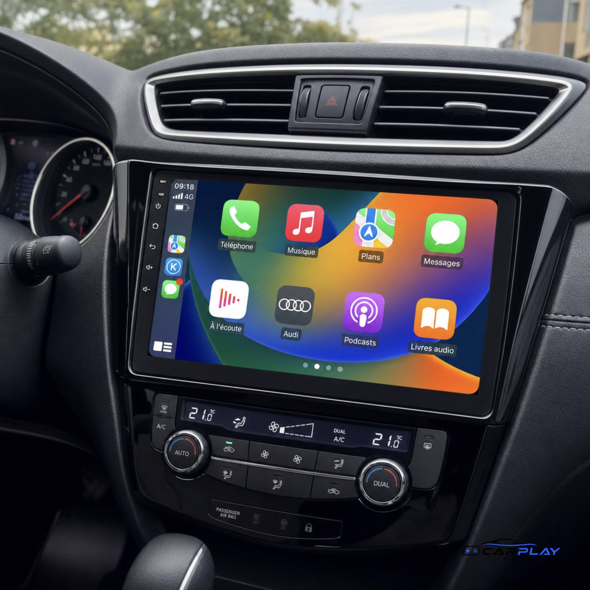 Écran CarPlay compatible avec Nissan X-Trail [2013-2017] - Audio Bose/Classique + Caméra 360° d'origine