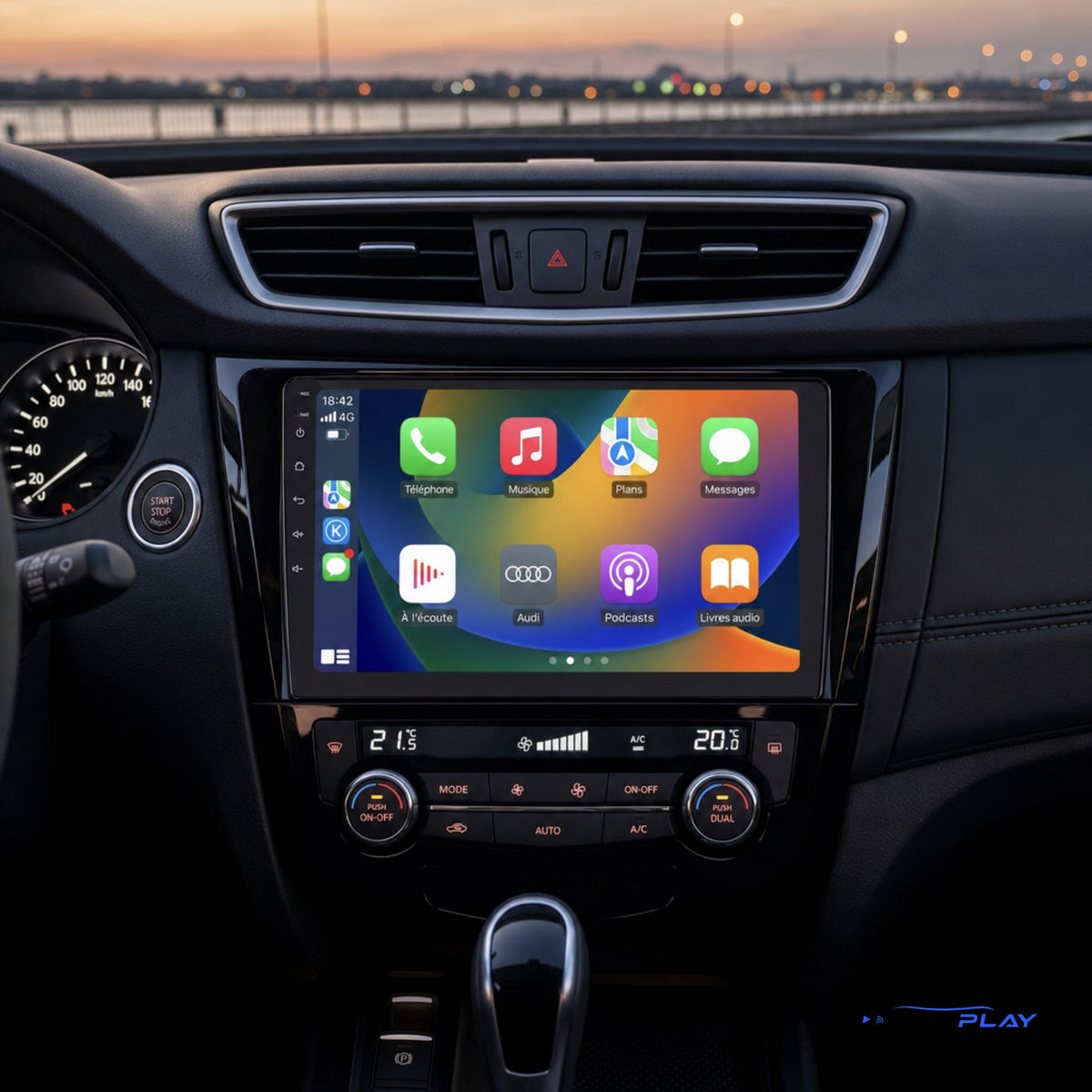 Écran CarPlay compatible avec Nissan X-Trail [2013-2017] - Audio Bose/Classique + Caméra 360° d'origine