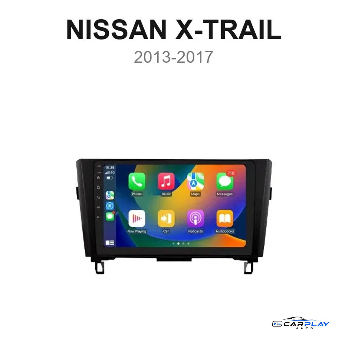 Écran CarPlay compatible avec Nissan X-Trail [2013-2017] - Audio classique - Sans caméra d'origine